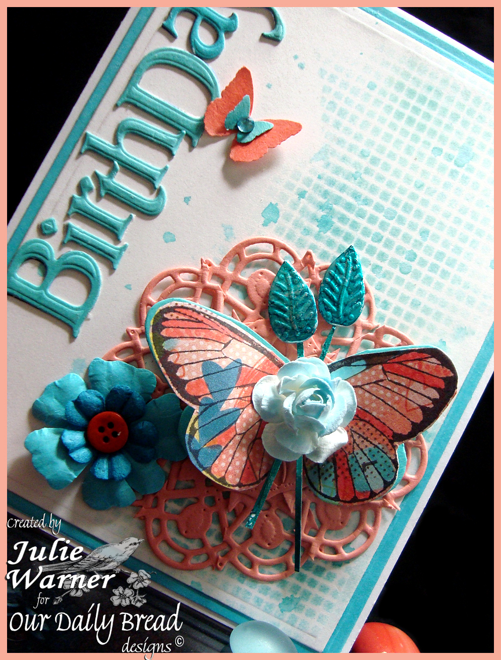 Birthday Butterflies Doily cu04600